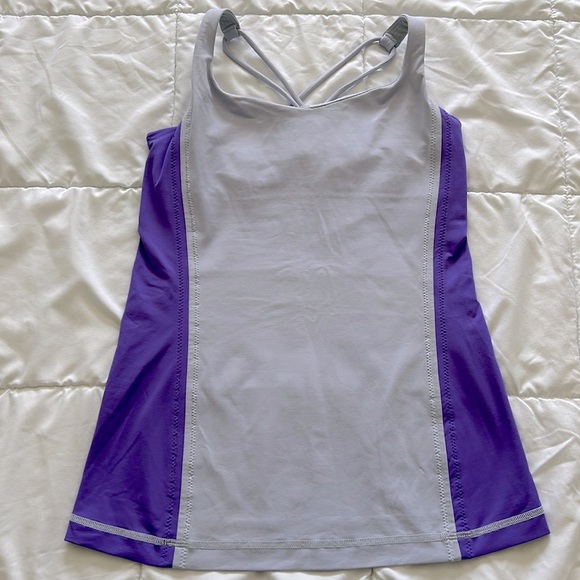 Lululemon purple tank with criss cross straps - Picture 3 of 6